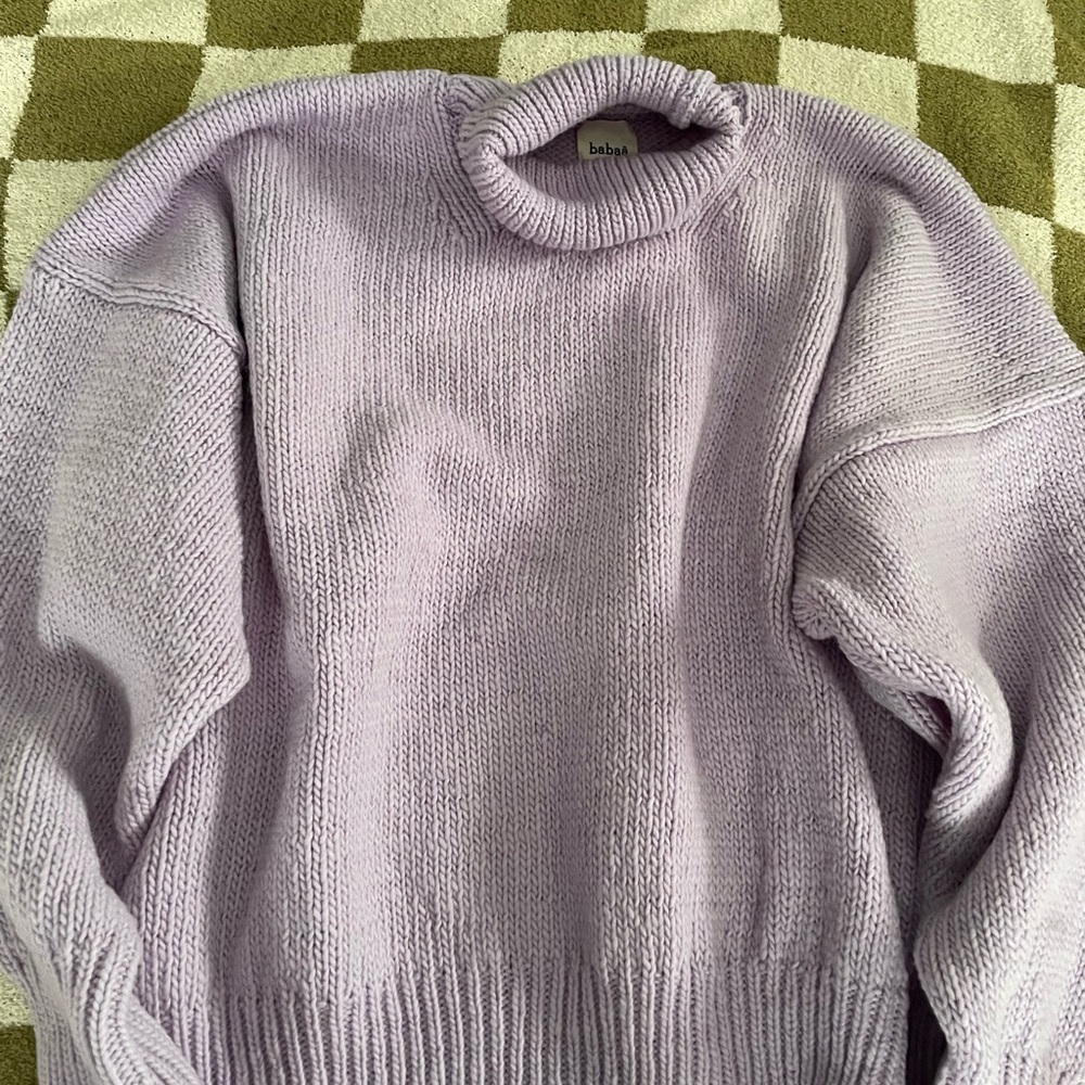 Babaa Women’s Jumper No17 Wool Turtleneck Sweater Violetta